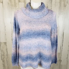 Lane Bryant Sweater Cowl Neck Pastel Sz 14/16 NWT MSRP $79 Ombre Stripe