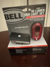 Bell Lumina USB 2.0 HI Lumen USB Rechargeable Light Set - 240 Lumen Headlight 