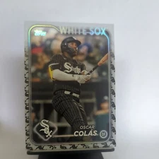 Oscar Colas 2024 Topps Series 1 #105 Team Parallel SSP Chicago White Sox