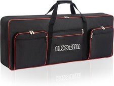 49 Keys Electric Piano Keyboard Gig Bag with Adjustable Straps and 5-Pocket f...