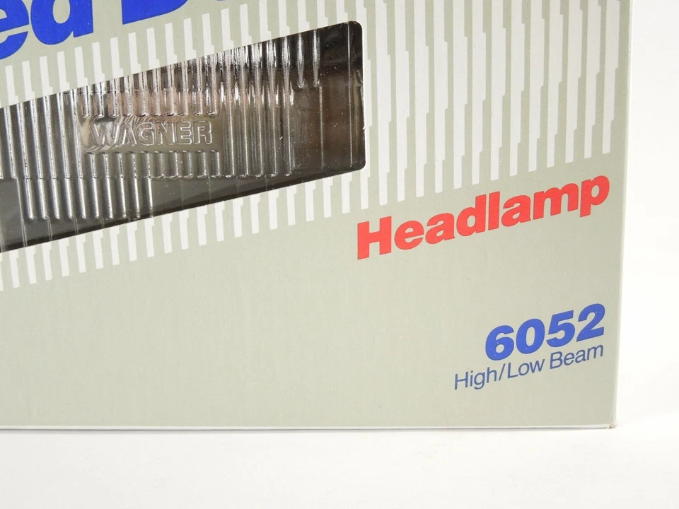 一对 7x6 Wagner 密封光束 6052 车头灯高低前照灯灯泡 全新带盒 原始设备制造商 — 第 3/4 张图片