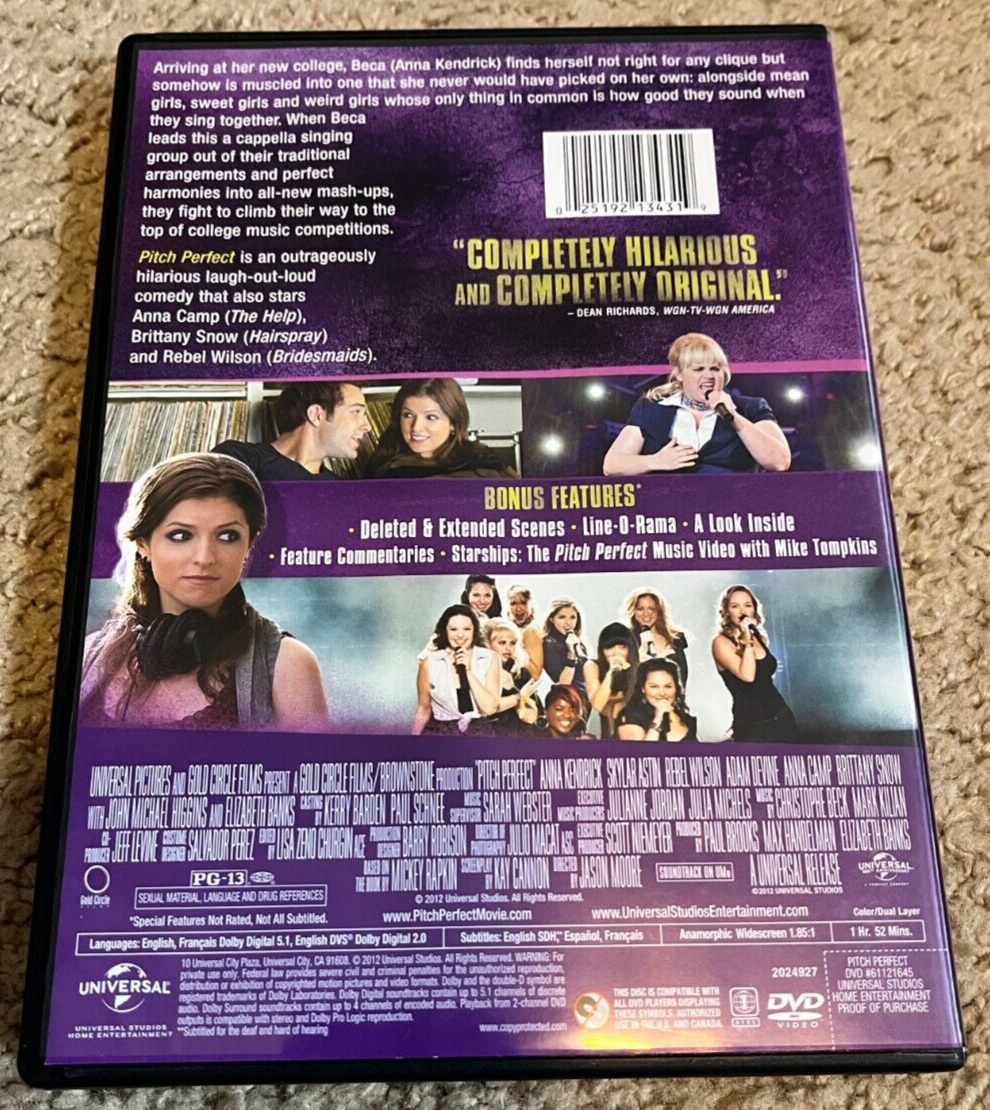 Pitch Perfect (DVD, 2012) Like New Anna Kendrick & Rebel Wilson