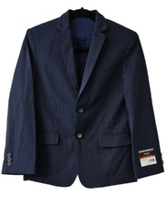 Boys Blazer VAN HEUSEN-Flex Blue lined 2-button Size 14 Husky NWT bn14