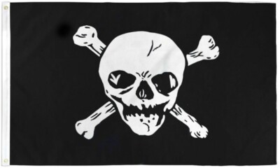 JOLLY ROGER BIG Skull Crossbones Pirate Flag 3x5 Jolly Roger Pirate Flag Pirate