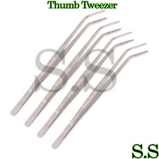 4 Pieces Thumb Dressing Forceps Curved 18" LONG NEW