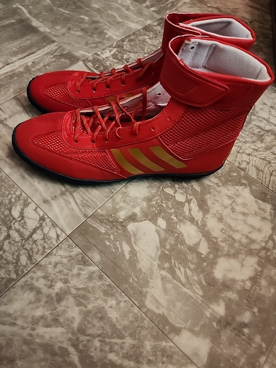 箱付き　JET SLIM BODY レッド New Adidas HQ1132 Combat Speed 5 Red Gold Navy Wrestling