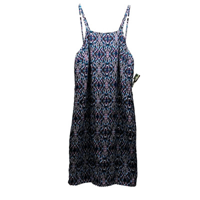 Ambar Ladies Tank Mini Dress Blue Pink Purple Tribal Print Zip Back Size S NWT