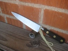 1960s Vtg 6" Blade * Unmarked SABATIER * Carbon Chef Knife & Wood Handle FRANCE