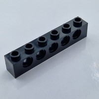 Lego Technic 5X Lochbalken 1X6 Brick 3894 Schwarz Black
