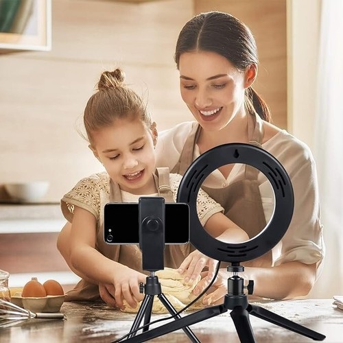 LED Selfie Ring Light w/ Mini & Extendable Tripod Stand and Phone Holder - Picture 5 of 6