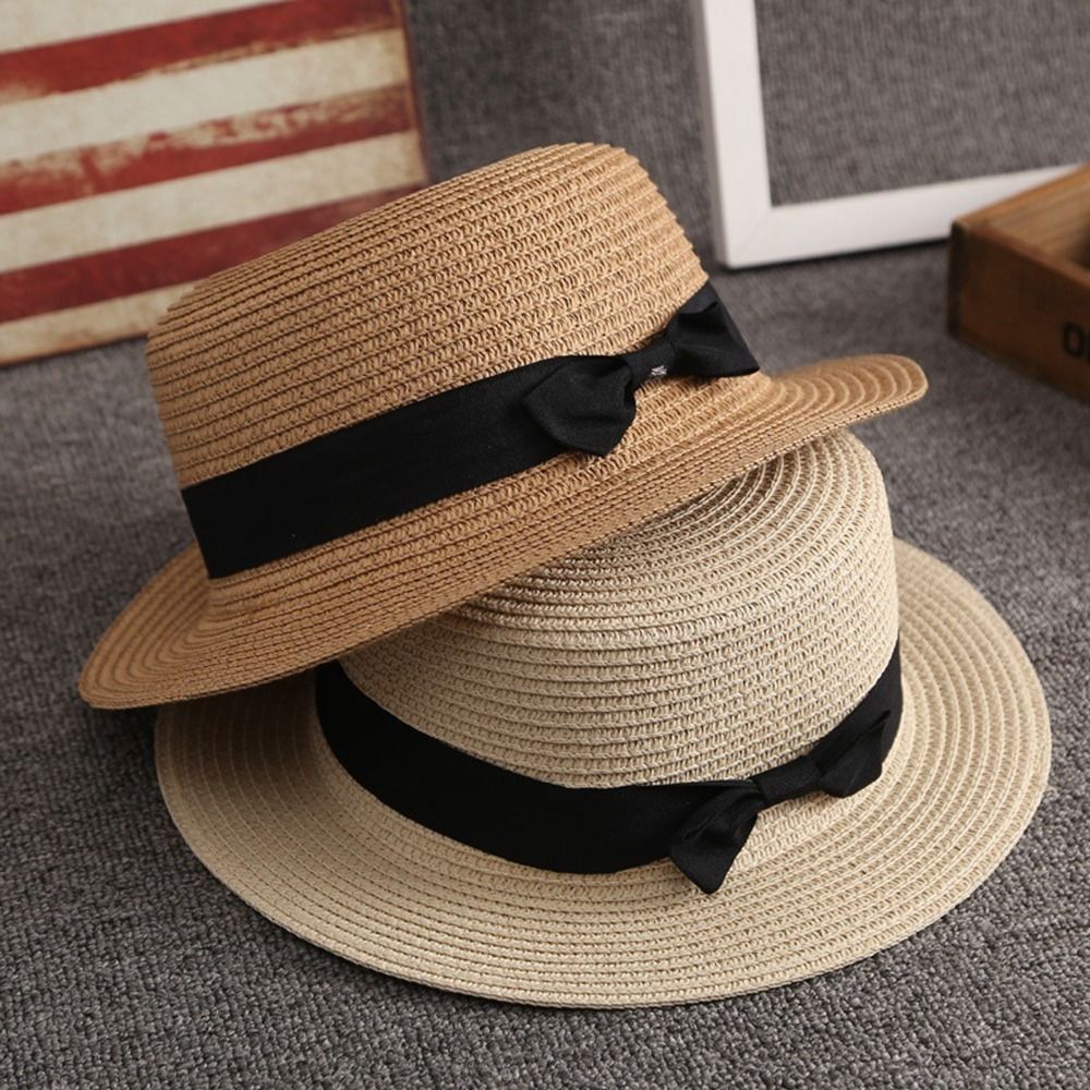 Ladies Womens Sun Hat Straw Spring Summer Floppy Beach Hat Wide