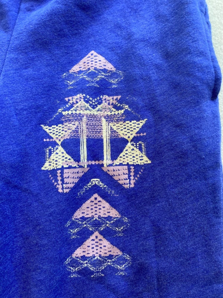 Pantalones deportivos Mossimo para mujer pequeños azules con cordón regular recto Foto 3 de 4