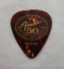 Fender Guitar Pick 50th Anniversary Celebrating Excellence 1946-1996, Medium
