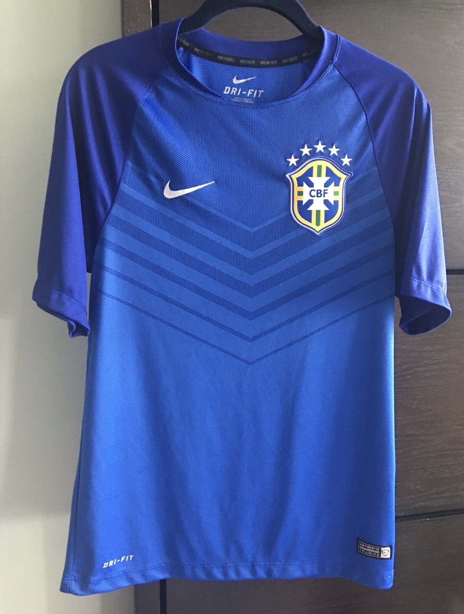 Nike Brazil ブラジル代表 トレーニングシャツ 青 Nike Brazil Men's Academy Pro Prematch Top | Soccer Village