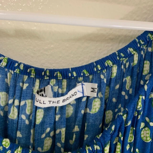 Faithful The Brand Blue Green Off The Shoulder Romper One Piece Size Medium M - Image 3 of 4