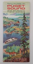 Vintage 1962 Washington State Ferry Cruises on Puget Sound - Travel Brochure