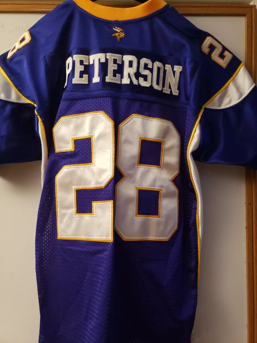 Adrian Peterson Minnesota Vikings AUTHENTIC REEBOK STITCHED NFL JERSEY  YOUTH XL