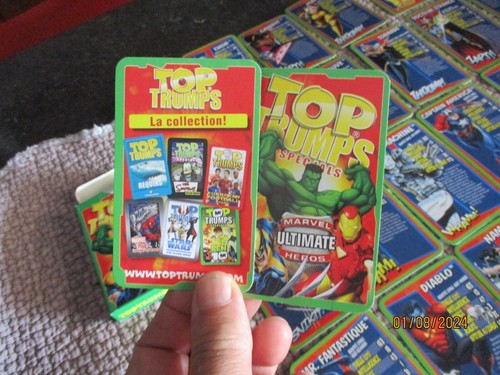 Ancien Jeu de 30 cartes +2 TOP TRUMPS Spécial Marvel Ultimate Héros 2009 - Picture 3 of 8