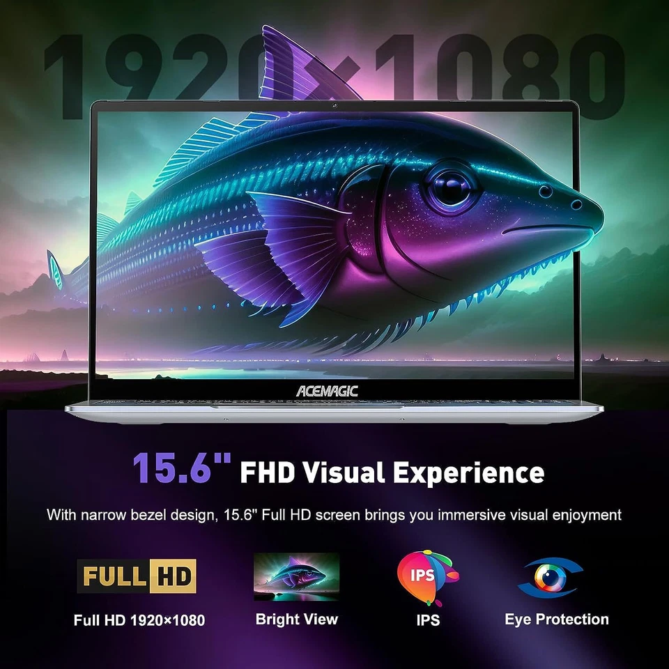 ACEMAGIC LX15 15.6" FHD Laptop Intel 12th Alder Lake N97 8GB RAM 256GB SSD - Image 4 of 4