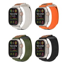 Rugged Woven Loop Nylon Sports Strap For Apple iWatch Series 9 8 7 6 5 4 3 2 1
