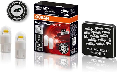 OSRAM NIGHT BREAKER  LED W5W (2 Stück) mit Straßenzulassung 12V 1W 2825DWNB-2HFB