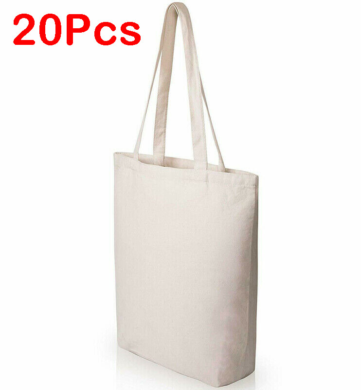 20Pcs Blank Canvas Bag Sublimation Cosmetic Canvas Pouch