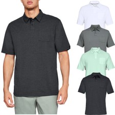 Mens Under Armour Polo Shirt Charged Cotton Scramble Performance Golf Polo NEW