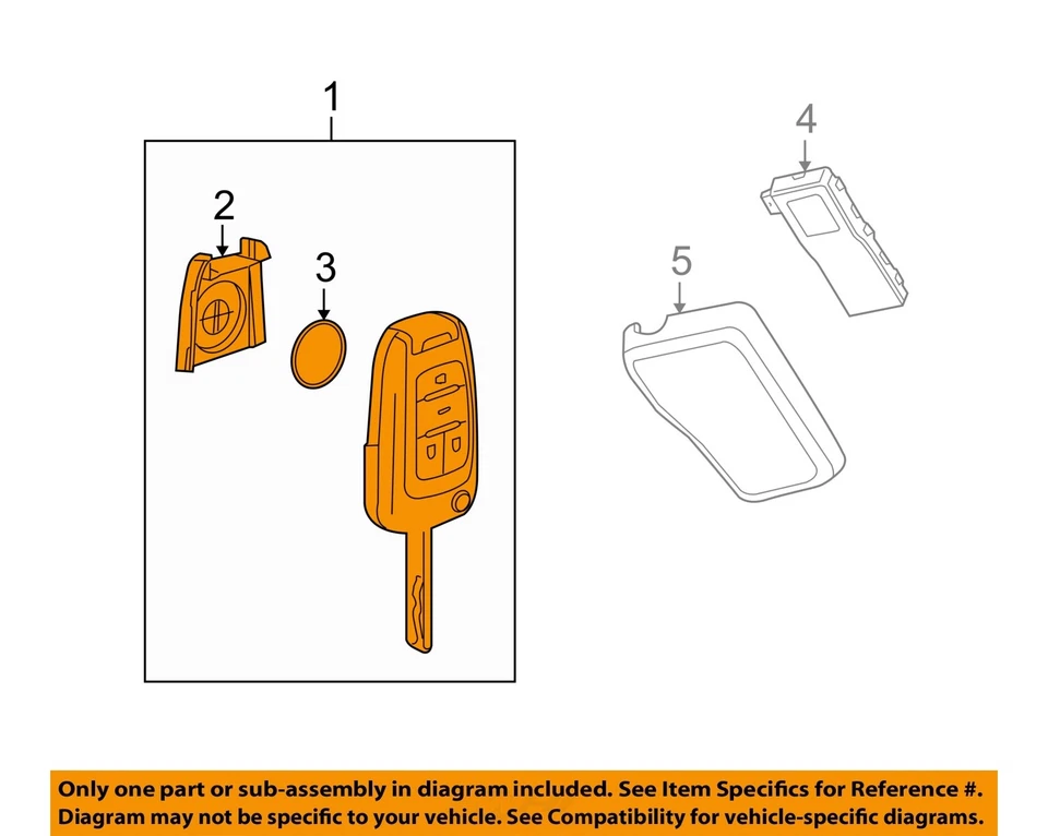通用原始设备制造商 10-19 科迈罗电气无钥匙进入组件-发射器 23335583 — 第 2/3 张图片