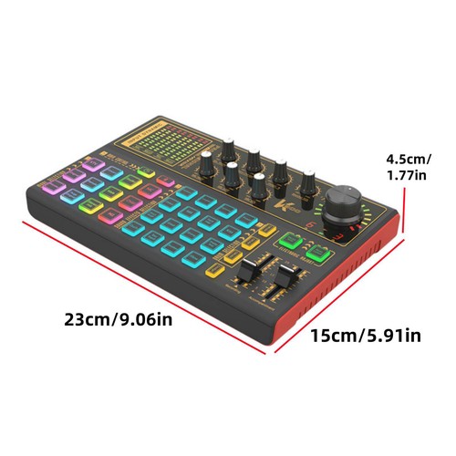 Upgrade Live Sound Card DJ Audio Podcast Recording Equipment Mixer Bluetooth - Picture 13 of 13