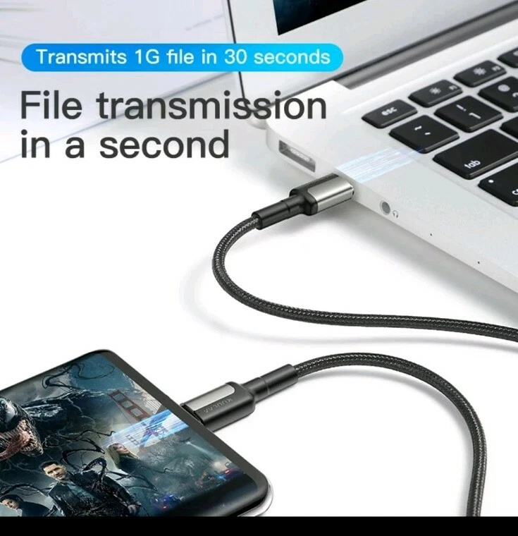 CAVO DATI USB TIPO C 4.0  PER SAMSUNG, LG, SONY, HUAWEI, Xiaomi redmi note 7 8  - Immagine 3 di 4
