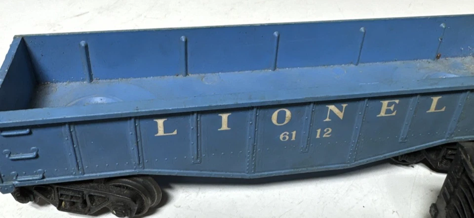VTG Lot (2) Lionel Train Rail Containers #6112 “Gondola Cars“ Black & Blue, 1957 - Image 3 of 4