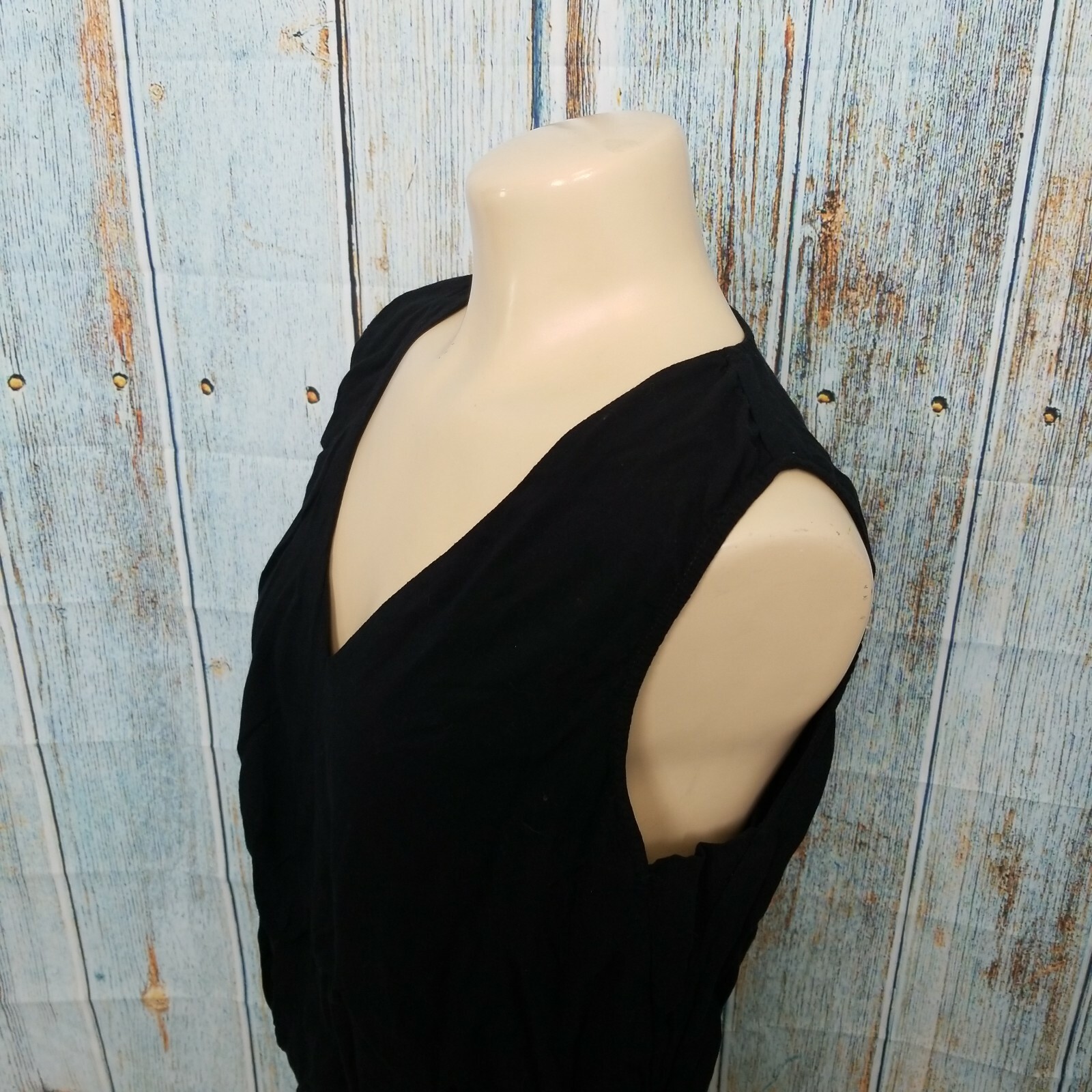Zara Basic Tops Womens Medium Solid Color Black V… - image 3