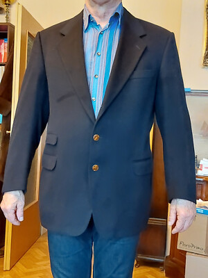 Sakko Herren TERNER Cashmere 100% Schwarz Club-Blazer Gr 28