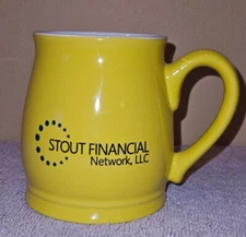M Ware Stout Financial Network Advertising Coffee Mug Yellow