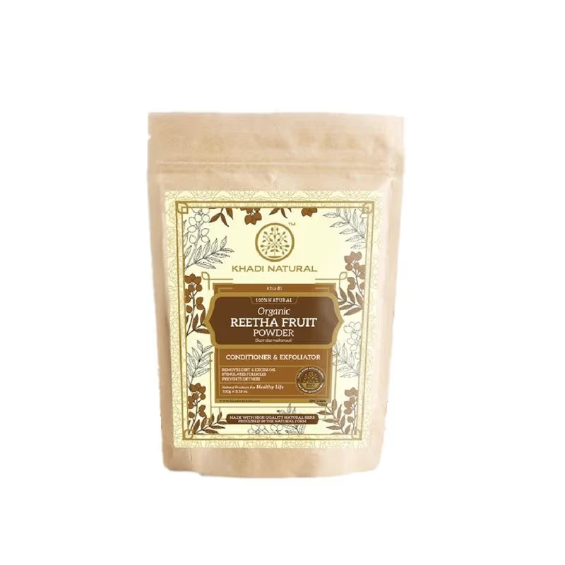 Acondicionador y exfoliante en polvo orgánico Khadi Natural Reetha Fruit (100 g) Foto 2 de 3