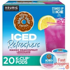 The Original Donut Shop Iced Refreshers Mango Dragonfruit Lemonade Keurig K-C...