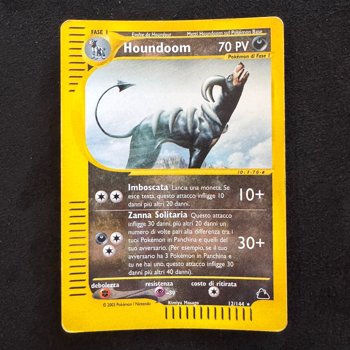 ポケモンカード Houndoom 12/144、Skyridge（2003年） HOUNDOOM 12/144 - Reverse Holo Rare - Pokemon TCG - Skyridge