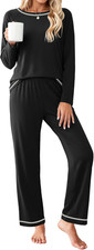 Women'S Pajama Sets Long Sleeve Top and Pant Pjs Sets Soft Sleepwear 2 Piece Lou