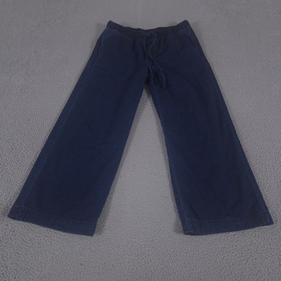 American Eagle Pants Womens Medium Blue Wide Leg Denim Look Elastic Drawstring