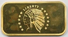 Indian Head Half Eagle Motif Washington Mint 1 oz .999 Silver Art Bar 24k EPG