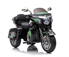 ZUKKA 12V Kids Electric Ride-On Motorcycle   3 Wheels Dual Seat Kids Motorbike