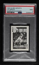 1969 Globe Imports Playing Cards Gas Station Issue Lou Brock PSA 9 MINT HOF 8d2