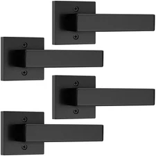 Probrico 4 Pack Black Dummy Door Levers Dummy Handles Heavy Duty Interior Levers