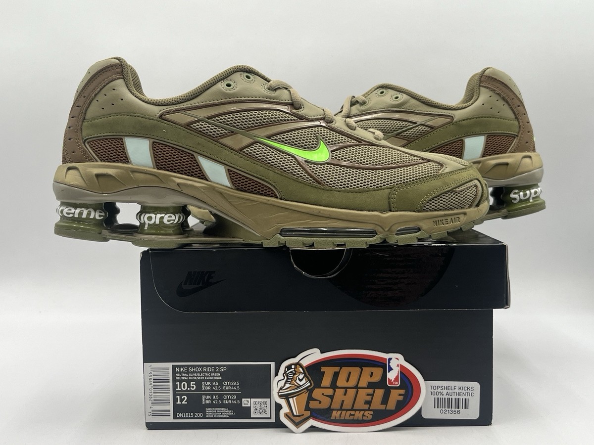 Size 10.5 - Nike Supreme x Shox Ride 2 Neutral Olive for Size 10.5 - Nike Supreme x Shox Ride 2 Neutral Olive for