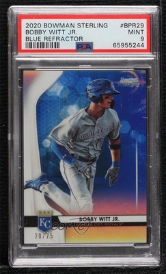 2020 Bowman Sterling Prospects Blue Refractor 20/25 Bobby Witt Jr #BPR-29 uk2