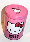 Vtg Sanrio HELLO KITTY Pink STEEL Metal 8" COIN PIGGY BANK w/Slot Lid TIN BOX CO — photo 2