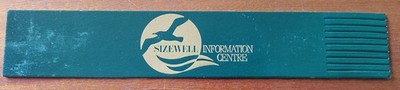 Größewell Kernkraftwerk B   Suffolk grün Leder Lesezeichen VINTAGE! B112