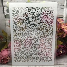 Leaves Flower Pattern Layering Stencils Wall Painting Scrapbook Template Diy 1pc