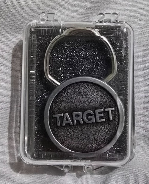 Vintage TARGET Metal Keychain Key Ring Fob | Brand New, Never Used
