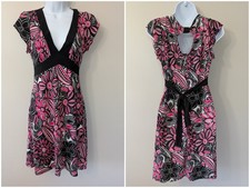 Vintage Y2K Wrapper Babydoll Dress Juniors Large Fairy Grunge Tie Back Floral
